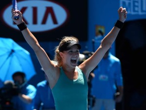 Így örült Bouchard az elődöntőbe jutásnak Forrás: ndtv.com