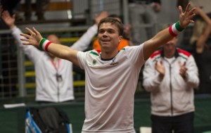 Nagy Péter öröme bravúros győzelme pillanatában Kép forrása: vs.hu